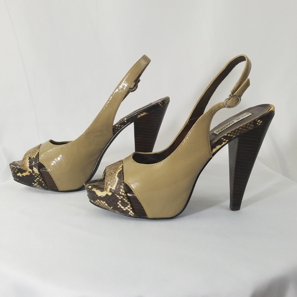 Steve Madden Open Toe Sling Back High Heels